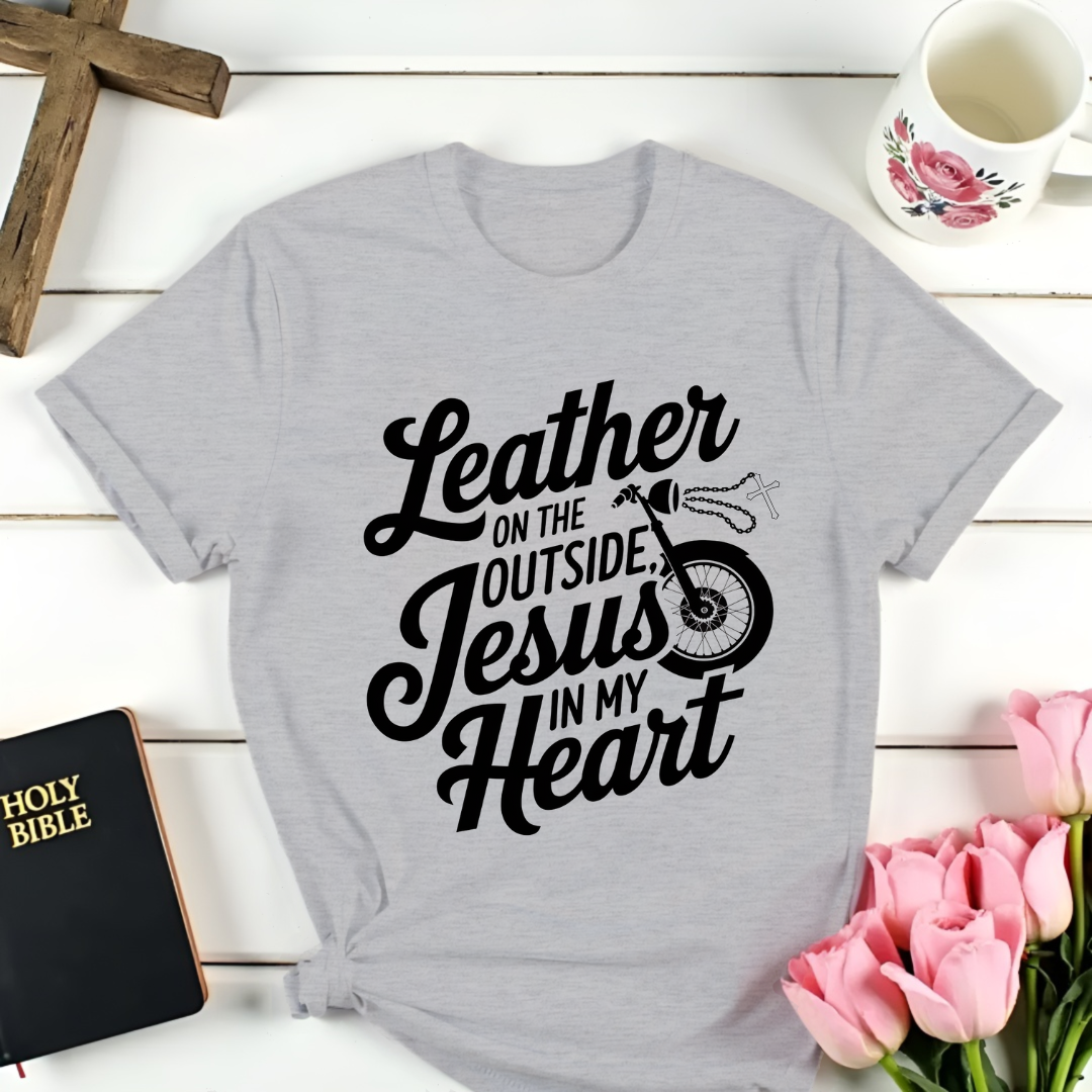 Jesus In My Biker's Heart T-Shirt