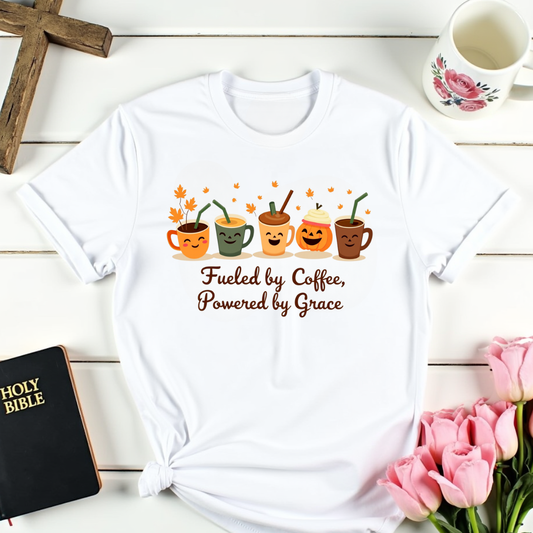 Fueled by Coffee, Powered by Grace T-Shirt