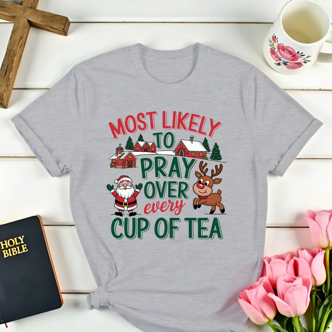 Santa's Tea Prayer T-Shirt