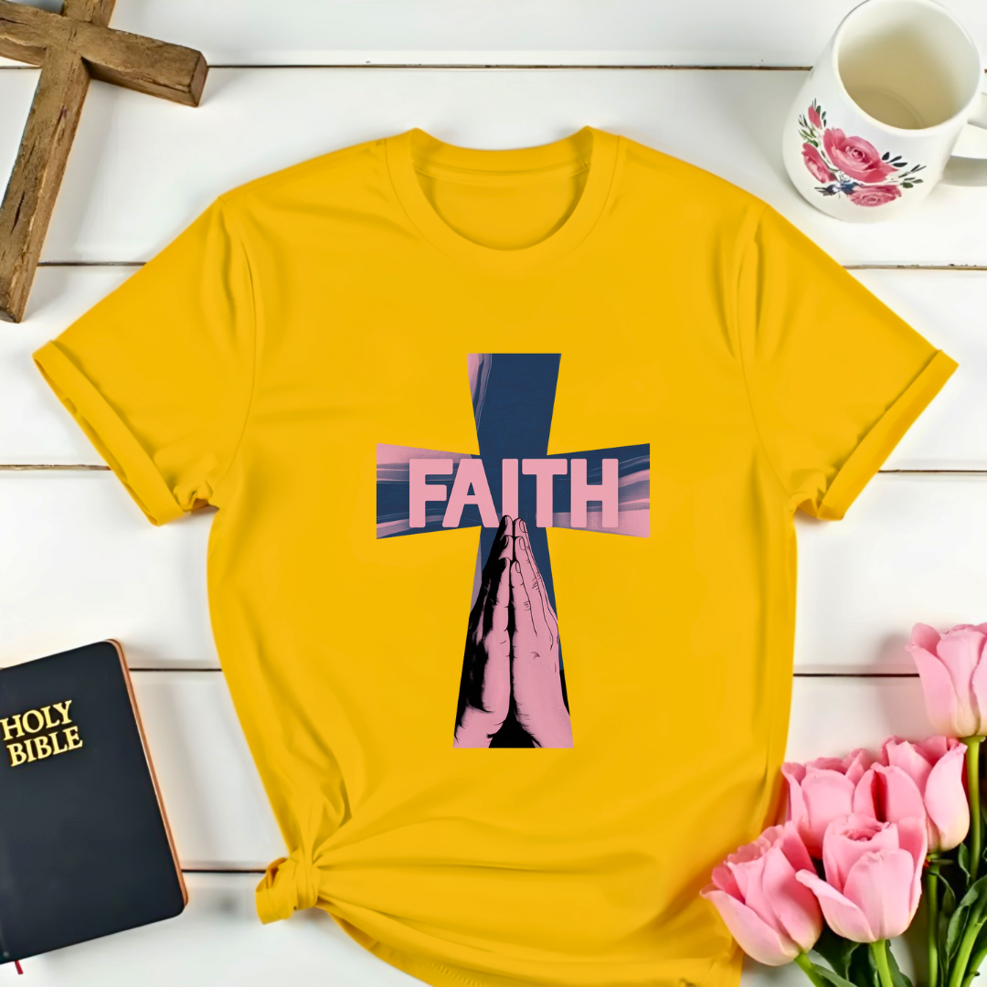 Faith Praying Hands Cross T-shirt