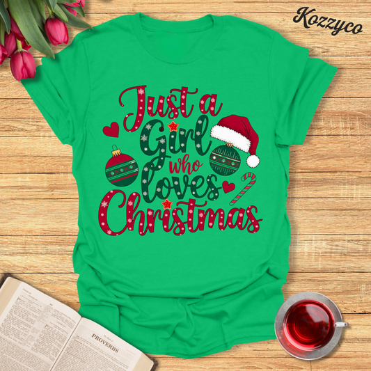 Girl Loving Christmas T-Shirt