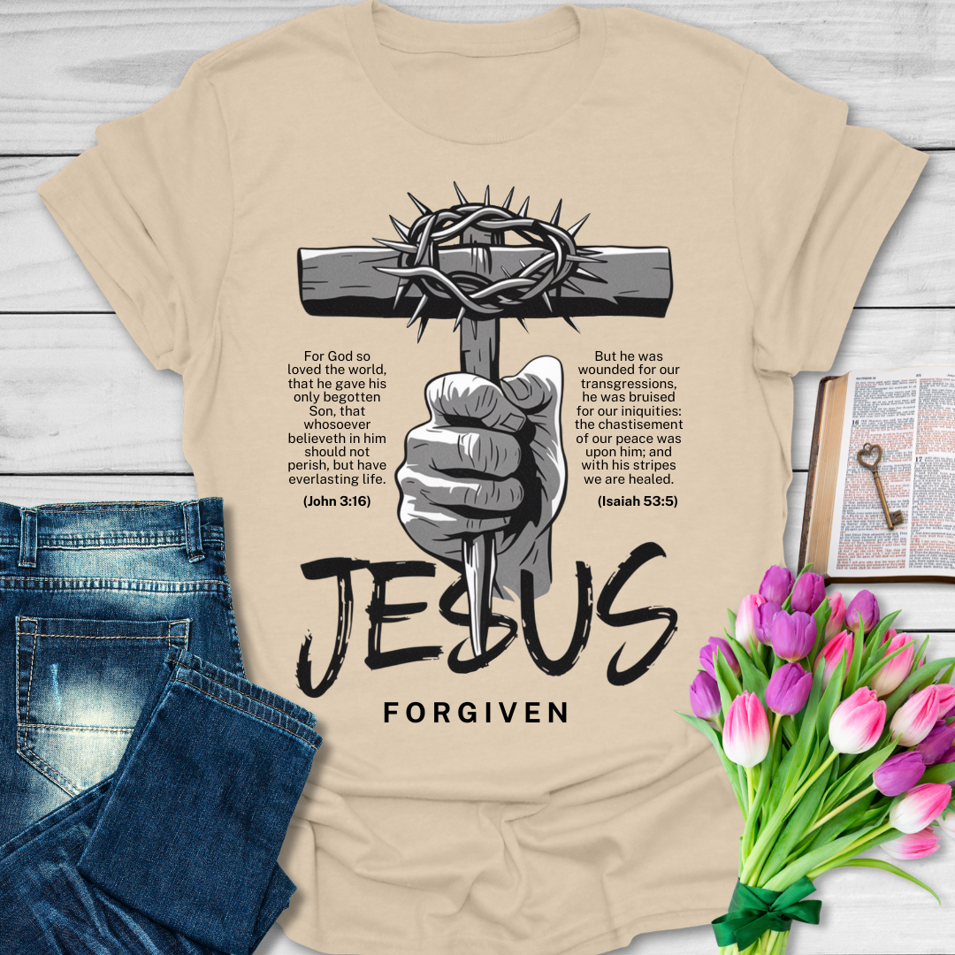 John 3:16 Forgiven Jesus T-Shirt