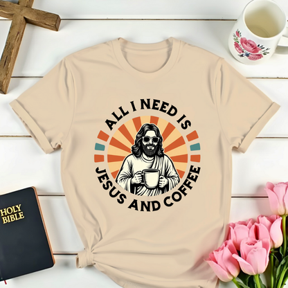 Retro Jesus and Coffee T-Shirt