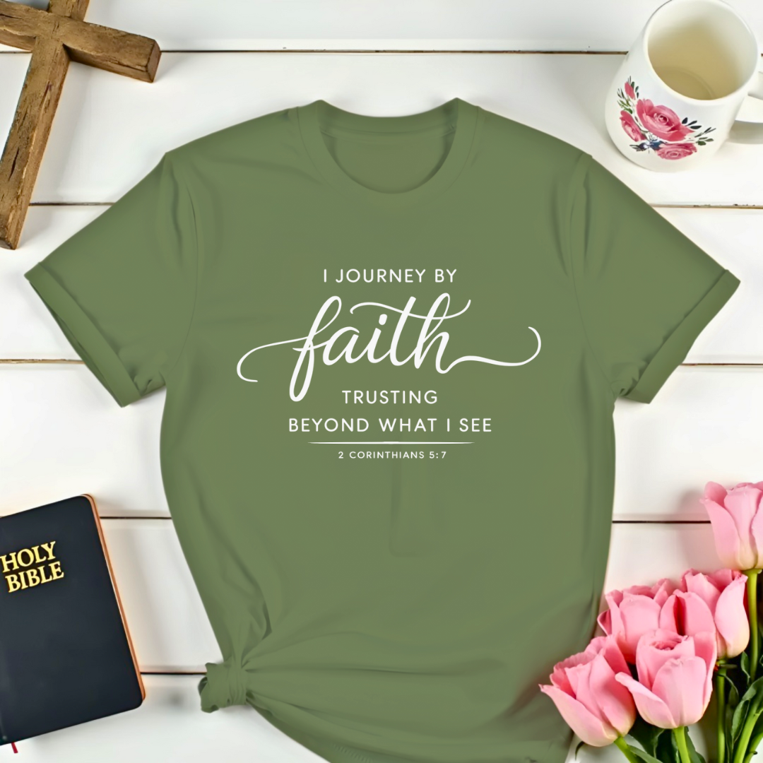 2 Corinthians 5:7 Faith T-shirt