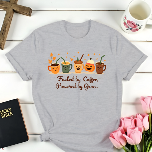 Fueled by Coffee, Powered by Grace T-Shirt