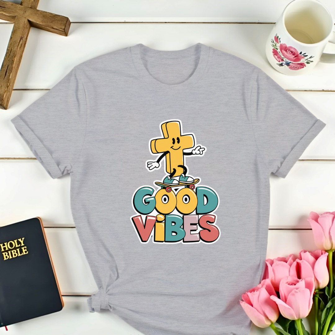 Good Vibes Skating Cross T-Shirt