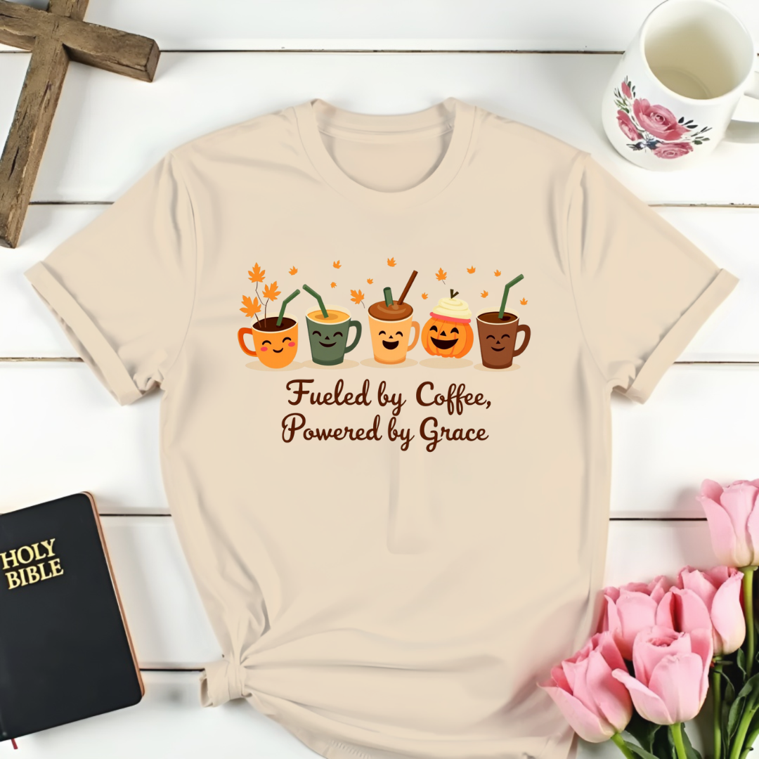 Fueled by Coffee, Powered by Grace T-Shirt