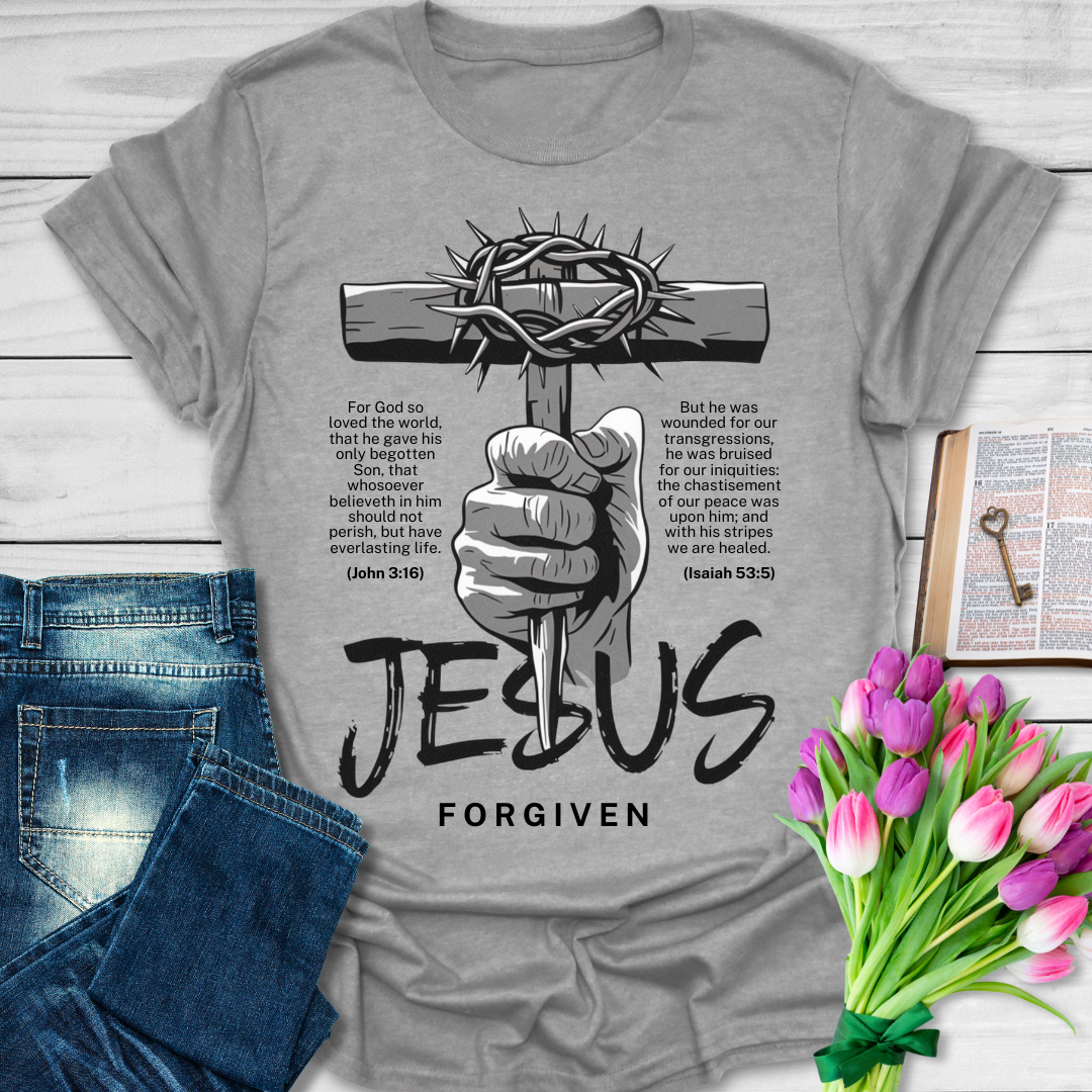 John 3:16 Forgiven Jesus T-Shirt