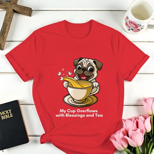 Psalm 23:5 Puppy Pug T-Shirt