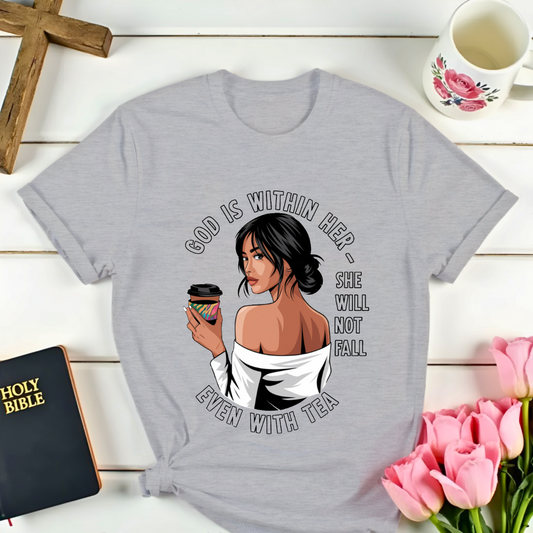 She Will Not Fall Faith-based T-Shirt