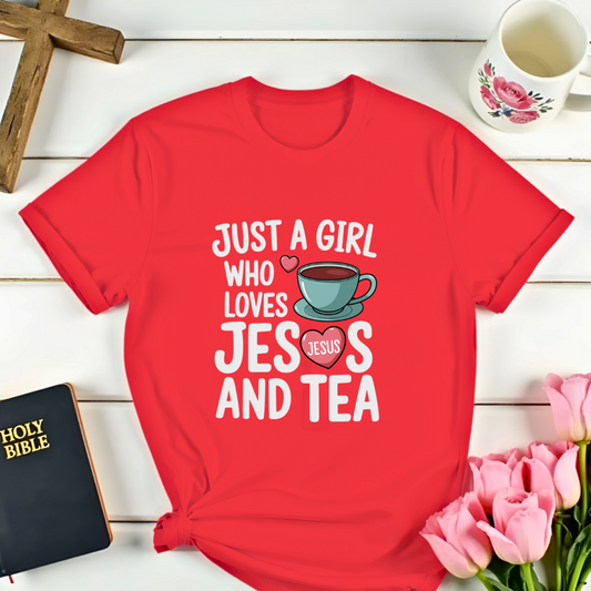 Girl Jesus And Tea T-Shirt