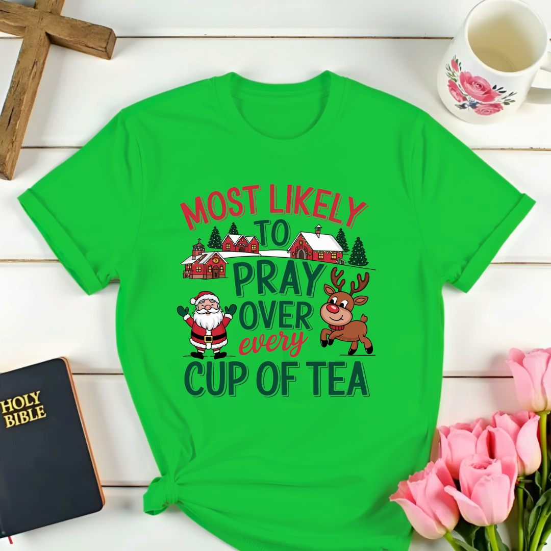 Santa's Tea Prayer T-Shirt