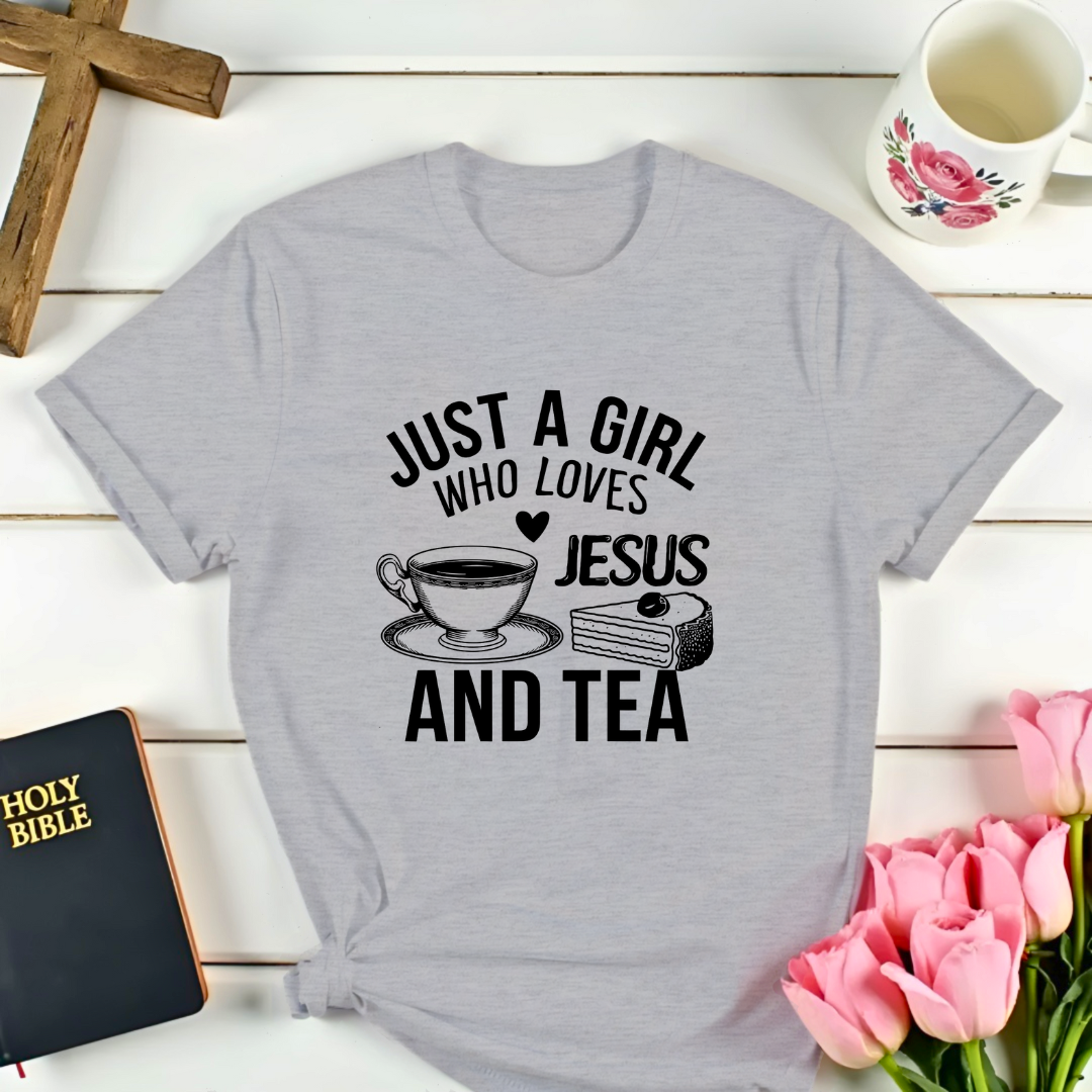 Girl, Jesus, Cake and Tea T-Shirt