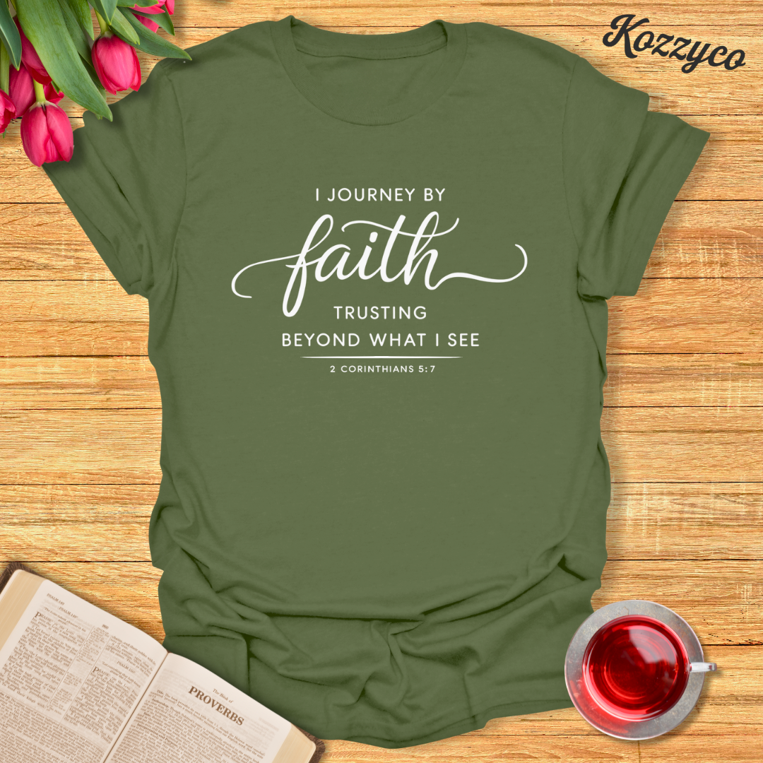 2 Corinthians 5:7 Faith T-shirt