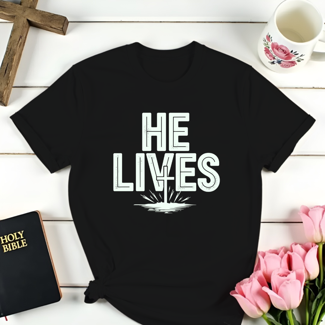 He Lives Cross T-Shirt