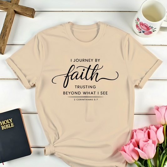 2 Corinthians 5:7 Faith T-shirt