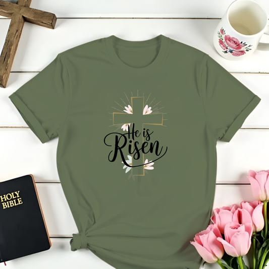 Risen Floral Cross T-Shirt