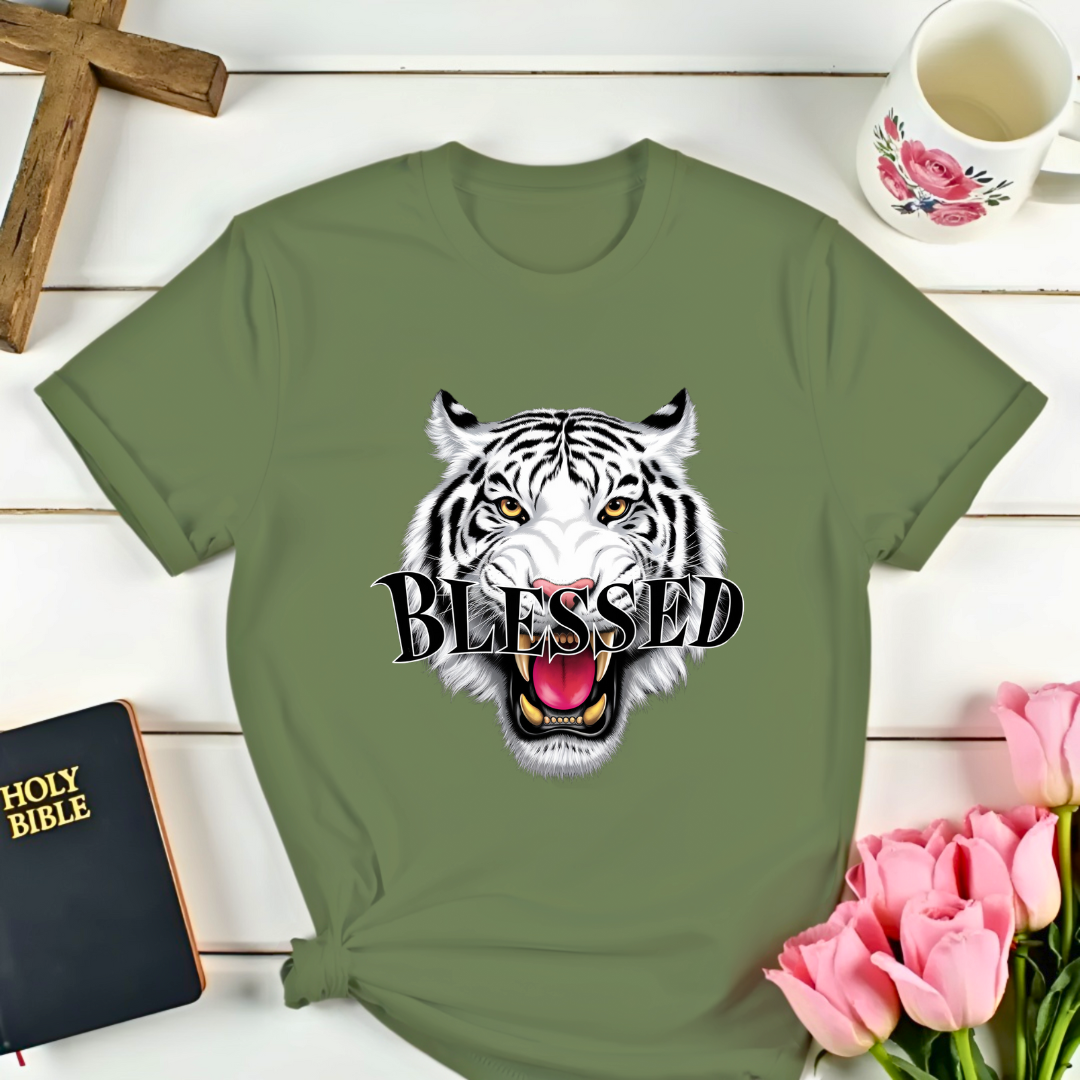 Blessed  White Tiger T-Shirt